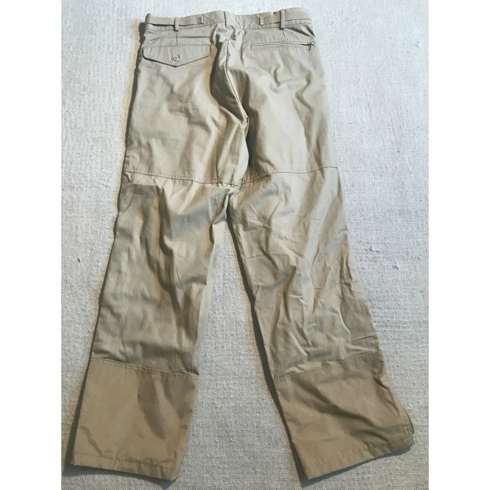 Vintage Columbia Men's Pants 36 Khaki Adjustable Waist Nylon Patched #1308
